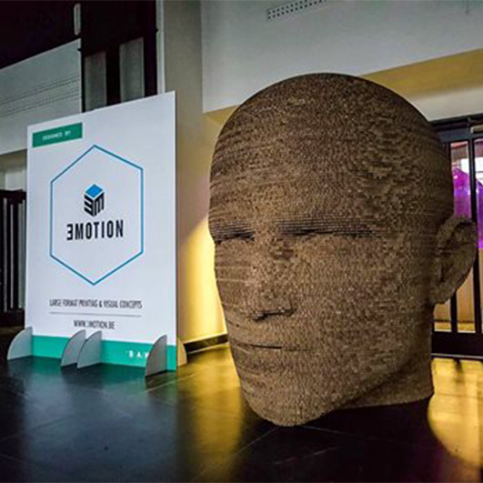 Visuele communicatie - Kartonnen hoofd