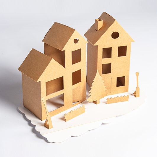 Displays - Kartonnen huisjes